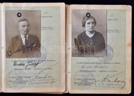 1926 Útlevél, Magyar Királyság, 2db, az egyik kissé viseltes,  pp.:32, 16x11cm