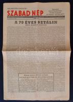 1949 A 70 éves Sztálin születésnapjára szóló köszöntő Rákosi Mátyástól a Szabad Nép hasábjain.