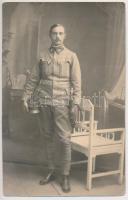 17 db I. és II. világháborús katonai fotólap és 6 db fotó, főként magyar / 18 WWI and WWII Hungarian...