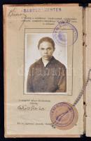 1930 Szolgálati cseléd könyv okmánybélyeggel (4fillér), pp.:47, 18x11cm