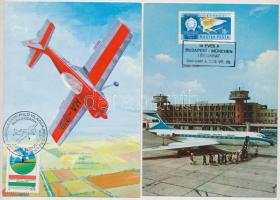 12 db MODERN képeslap, jó minőségben, főként repülőgép motívum lapok, köztük CM / 12 modern postcard...