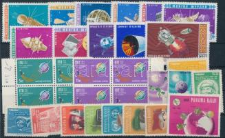 Space Research 1963-1967 7 pairs + 5 sets + 5 stamps + 2 blocks of 4 Űrkutatás motívum 1963-1967 7 k...