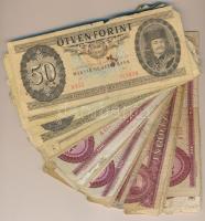 1962-1989. 10-100Ft, ~113db-os vegyes forint bankjegy tétel T:III-,IV