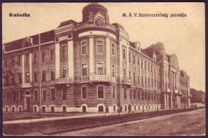 Szabadka Máv üzletvezetőség palotája