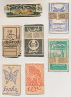 7 db különböző cigarettapapír, többön adójegy