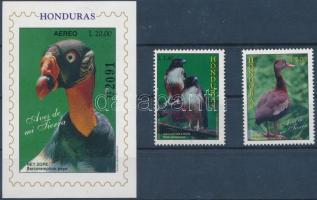 Madár 2 érték + blokk, Birds 2 stamps + block