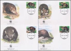 1998 WWF Manguszta sor 4 db FDC-n Mi 2040-2043