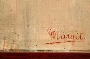 XX. sz, eleje: Margit jelzéssel: Téli tálkép. Olaj, vászon. Sérült keretben. 30x65 cm