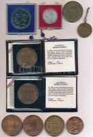 10db-os vegyes magyar emlékérem tétel, közte 1972. "Olimpia - München" jelzett Ag emlékére...