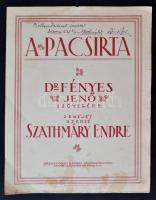 1927 Dr. Fényes Jenő Szeretnék élni... című dalának kottája, ALÁÍRT, kiadja Rózsavölgyi és Társa