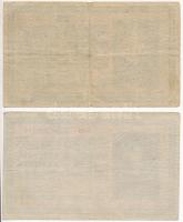 1918. 25K "3008" 3mm, hullámos hátlappal + "1138" 2mm hullámos hátlappal  T:III ...