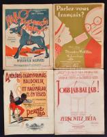 cca 1900-1930 12 db különböző régi kotta, mutatós borítólapokkal(Csókról csókra, Doktor Mája és a Hi...