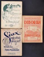 cca 1900-1930 12 db különböző régi kotta, mutatós borítólapokkal(Csókról csókra, Doktor Mája és a Hi...