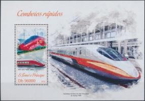 High-speed trains mini sheet + block Nagy sebességű vonatok kisív + blokk