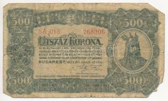 1923. 500K "T.W." jelöléssel, nyomdahely nélkül (3x) és "Magyar Pénzjegynyomda Rt. Bu...