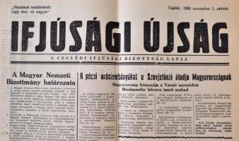 1956 A Ceglédi Ifjúsági Újság c. forradalmi újság november 2-i száma
