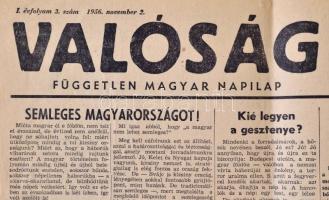 1956 A Valóság c. forradalmi újság november 2-i száma