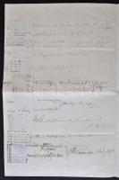 1895 A Britannia nevű angol hajón szállított árukra vonatkozó árubiztosítási kötvény okmánybélyegekk...