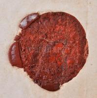 1848 Katonai házassági engedély, töredezett viaszpecséttel, 19x24cm