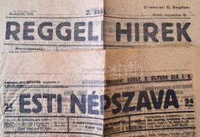 1919 A Népszava augusztus 9. és 19-i számai román cenzúrával, kihagyott cikkekkel