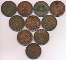 10db-os vegyes MÉE emlékérem tétel, közte Rétfalvi Sándor (1941-) 1976. "MÉE VII. Vándorgyűlése...