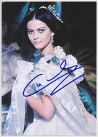 Claudia Cardinale (1938-) olasz színésznő aláírása az őt ábrázoló fotón / autograph signature