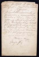 1805 a Felsővályi Nagy család kérvénye Gömör-Kishont vármegyének a családi iratok kiadatása tárgyába...