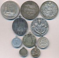 10db-os vegyes külföldi egyházi témájú emlékérem és medál, közte "II. János Pál pápa", &qu...