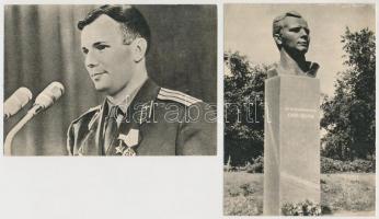 Jurij Gagarin (1934-1968) szovjet űrhajós, nyomtatványok, 4db, 15x10cm