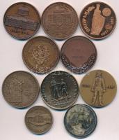 10db-os vegyes magyar emlékérem tétel, közte Soltra Elemér (1922-) 1992. "200 éves a Csurgói Gi...