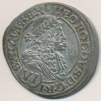 1676. 6kr Ag "I. Lipót" (3,62g) T:2,2- hullámos lemez Hungary 1676. 6 Kreuzer "Leopold I" (3,62g) C:XF,VF wavy coin Huszár: 1459., Unger II.: 1074.a