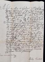 1774 Balog Erzsébet, Kubinyi Lőrinc (1740-1777)(?) feleségének magyar nyelvű kötelezvénye jobbágyána...