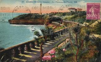 Biarritz, Cote basque, Le Plateau du Phare / lighthouse, TCV card (fa)