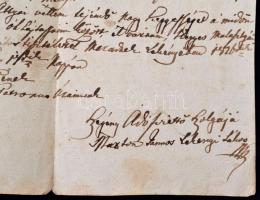 1826 Lekenyei (ma: Bohúňovo, Szlovákia) lakos magyar nyelvű kérvénye Gömör-Kishont vármegyéhez kölcs...