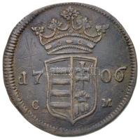 1706C-M X Poltura Cu II. Rákóczi Ferenc Kassa (8,39g) T:2 Hungary 1706C-M X Poltura Cu Francis II Rákóczi Kosice (8,39g) C:XF Huszár: 1540., Unger II.: 1133.c