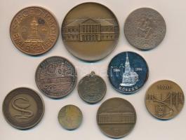 10db-os vegyes magyar emlékérem tétel, közte Berán Lajos (1882-1943) 1938. "Debreceni Kollégium...