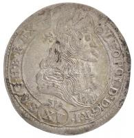 1687K-B 15kr Ag I. Lipót Körmöcbánya (6,10g) T:2,2- kis patina /  Hungary 1687K-B 15 Kreuzer Ag Leopold I Kremnitz (6,10g) C:XF,VF small patina Huszár: 1427, Unger II.: 1061.