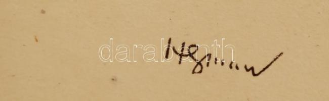 Herman Lipót (1884-1972): Vázlatok. Ofszet, papír, jelzett, 29x24 cm