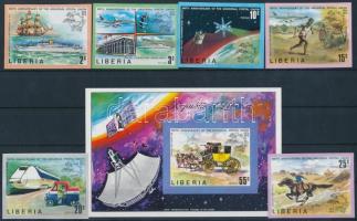 Centenary of UPU set + perforated and imperforated block 100 éves az UPU sor + fogazott és vágott bl...