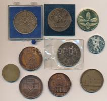 10db-os vegyes magyar emlékérem tétel, közte Bognár György (1944-) 1989. "20 éves a Magyar Érem...