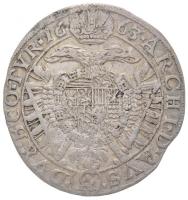 Ausztria 1663. 15kr Ag "I. Lipót" Bécs (5,24g) T:2,2- ki. Austria 1663. 15 Kreuzer Ag &quo...