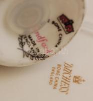 1981 Charles és Diana házasságkötése alkalmából kiadott porcelán tálka és sószóró, jelzettek, matric...