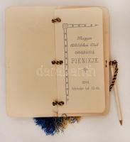 1899 Meghívó a Magyar Athletikai Club csónakdájának piknikjére, ceruzával