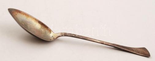 Ezüst teáskanál eredeti díszdobozban , Ag., nettó:110gr., jelzett (cca 1930), 6db, 15cm / Silver tea...