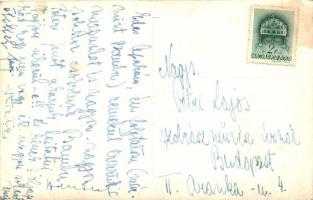 1941 Szováta-fürdő, Sovata; épülő szálloda, Petri Lajos szobrászművésznek saját lánya által küldött ...