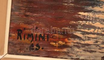 Rimini jelzéssel: Halászok. Olaj vászon, keretben, 30×40 cm