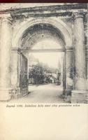 1906 Zagreb, Bakaceva kula stari ulaz prvostolne crkve / cathedral church, tower, old entry