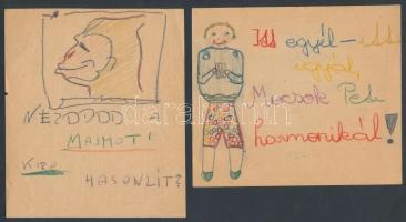 A Slachta Margit vezette Keresztény Női Tábor választási cédulái. 2 db. A dátum nincs rajta, de a ké...