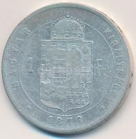 1878KB 1Ft Ag "Ferenc József / Középcímer" T:2- kis ph.
Adamo M15