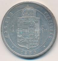 1880KB 1Ft Ag "Ferenc József / Középcímer" T:2 kis ph.
Adamo M15